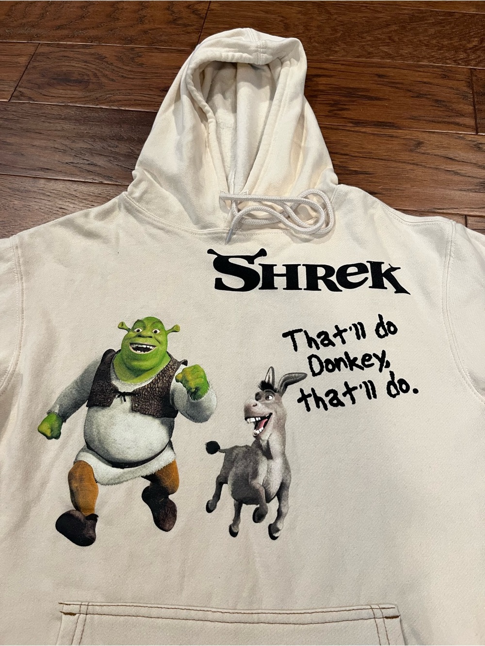 Shrek “That'll Do Donkey" Dip Dye Hoodie Beige Brown Graphic
Sweatshirt- Small - Picture 3 of 8